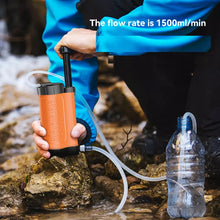 Outdoor individual water purifier, emergency direct drinking, portable filtration device, multi-layer pump water dispenser for outdoor survival