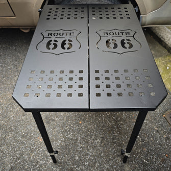 Car tire table, outdoor camping picnic folding table, metal dining table, cross-border new product, off-road equipment