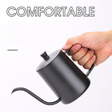 Hand brewed coffee pot with hanging ears, 304 stainless steel drip type household long spout and fine spout pot