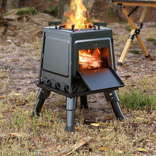 Outdoor firewood stove, portable folding camping equipment, fire burning table, stainless steel water stove, barbecue stove head