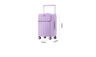 LightGo wide pull rod large capacity student suitcase, female front opening 20 inch boarding case, password for male travel suitcase