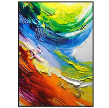 Hand drawn oil painting, modern three-dimensional black and white orange waves, abstract living room sofa, background wall, entrance texture decoration painting