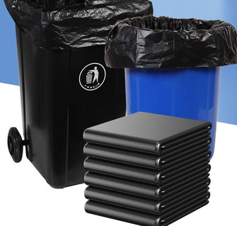 Extra large garbage bags, heavy-duty, black, 30L for trash bins, extra large size for household use, 60L plastic bags for commercial or industrial use.