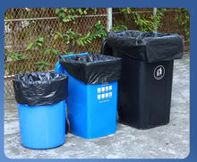 Extra large garbage bags, heavy-duty, black, 30L for trash bins, extra large size for household use, 60L plastic bags for commercial or industrial use.