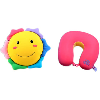 Sunflower pillow transformed into U pillow Office naps neck pillow foam particles soft doll pregnant women side sleeping cushion