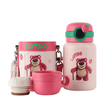 Cup Bear Intelligent Insulated Cup Display Warm Children's Water Cup Circle Kitty Kindergarten Student Elsa Straw Water Bottle