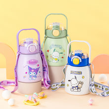 Sanrio Kuromi insulated cup for girls with high looks, cute, Pacha dog for children, large capacity straw, big belly cup pot