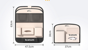 Car storage hanging bag, car seat back storage bag, multifunctional small table board, high-end storage rack, men's car