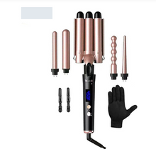 Cross border Amazon curling iron does not harm hair, negative ion large wave home multifunctional curling iron, straight roll dual-use