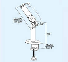 Anti theft tablet with lock bracket exhibition counter hotel buckle desktop wall mounted metal support bracket