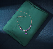 Original European style chain box, high-end purple velvet gemstone necklace, high-end ring necklace, earring jewelry box factory