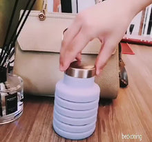 Large Capacity Bpa FreeSilicone Outdoor Retractable Folding Sport Water Mug Hiking Camping Kettle Foldable Water Bottle