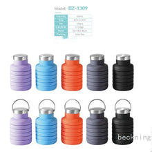 Large Capacity Bpa FreeSilicone Outdoor Retractable Folding Sport Water Mug Hiking Camping Kettle Foldable Water Bottle