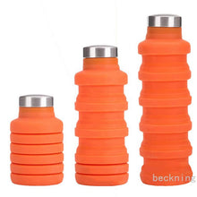 Large Capacity Bpa FreeSilicone Outdoor Retractable Folding Sport Water Mug Hiking Camping Kettle Foldable Water Bottle