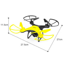 Remote control stunt set height 3d flip roll headless real time transmission quadcopter drone with HD camera. Yellow and black 2 colors mixed