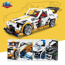 New racing car blocks model set boys super racer car toy gift assembled block racer car