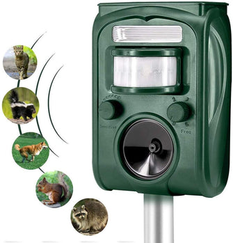 Broox 501 Solar Animal Repeller Cat Repellent Outdoor Skunk Squirrel Deer Rabbit Fox Monkey Wild Boar Bird Pigeon Rodent Raccoon