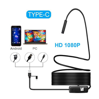 3IN1 USB Type C Android Industrial Endoscope 1080P Ultra clear pipe detection Auto repair unlock 2 million