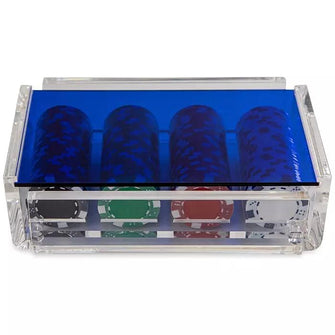 Transparent Acrylic Chip Box Casino 100 Yards Acrylic Chip Plate Texas Poker Acrylic Storage Box