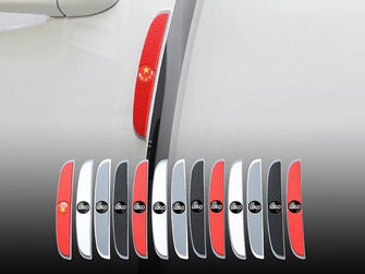 All Car Logo Protector Anti-rub Rubber Strips Avoid Bumps Collision Impact Protect Door Edge Guard Bumper Sticker