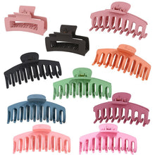 11CM Women Korean Solid Large Hair Claws Acrylic Frosted Grip Simple Keel Hairpins Barrette Crab For Girls Hair Accessories