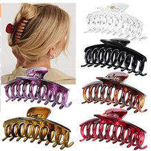 11CM Women Korean Solid Large Hair Claws Acrylic Frosted Grip Simple Keel Hairpins Barrette Crab For Girls Hair Accessories