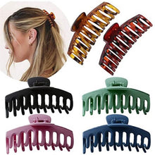 11CM Women Korean Solid Large Hair Claws Acrylic Frosted Grip Simple Keel Hairpins Barrette Crab For Girls Hair Accessories