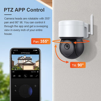 PTZ APP control AI tracking 3MP 5MP HD Tuya outdoor wifi camera with color night vision mini camera