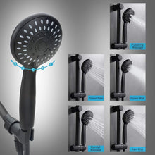 Pexmax Adjustable 5 Modes Matter Black Handheld Shower Head