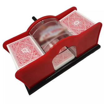 Manual non automatic plastic card shuffler Red 2 pairs of cards Shuffler