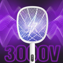 New Arrival 2 in 1 with type C charge Power display electric zapper rocket mosquito trap electric fly swatter mosquito zapper