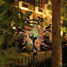 Solar Powered Glass Ball Wind Spinner