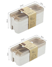 Three Layer Lunch Bento Box, Meal Prep Kids Bento Box Food Storage Containers Biodegradable Wheat Straw School Bento Lunch Box