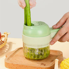 4 In 1 Electric Mini Garlic Vegetable Food Chopper Slicer USB Rechargeable Handheld Vegetable Cutter Processor