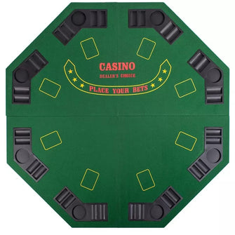 Deluxe Foldable Poker Play Mat Game Tabletop Mat with Carrying Bag Rubber Casino table Mat