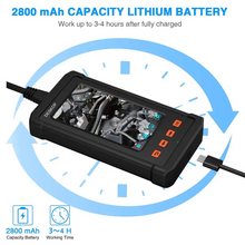 Industrial Endoscope with Screen 4.3 inch Micro Inspection Camera with LED Light Waterproof Borescope with Semi-Rigid Metal