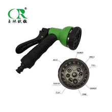 Manufacturer provides straigh 8 Function Plastic Garden Water Spray Soft Grip Variable Flow Controls Garden Water Gun Nozzle Set