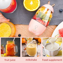 330mL Lovely Rabbit Household Portable USB Rechargeable Juicer Cup Fruit Blender Mixer Device mini size Fruit Juicer