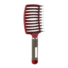 Anti-static Heat-resistant Curved Vent Boar Bristle detangling hair brush Massage Combs for Pro Hair Salon Barber Hair Styling