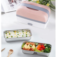 Portable Electric Lunch Box Heating Double Layer Stainless Multifunctional Mini Rice Cooker electric lunch box