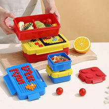 TX Creative DIY Building Block Bento Box Portable Lunch Box Children's Salad Microwave Box