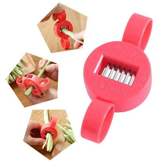 Vegetable Cutter Peeler Finger Protect Kitchen Tool Plastic Green Been Slicer Portable Bean Vegetable Cutter Peeler