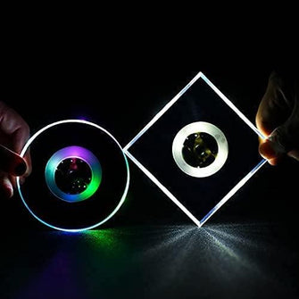 Customized Multi Color Round LED Cup Holder, Acrylic Crystal LED Cup Placemat, LED Bottle Coaster for Home Bar