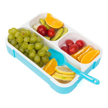 Plastic Student Portable Sealed Bento Box Simple Divider Kids Lunch Box With Spoon