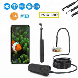 Videoscope Inspection Camera Endoscope Sheath Visitation Miniature Probe 1080P Wireless Borescope