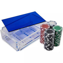 Transparent Acrylic Chip Box Casino 100 Yards Acrylic Chip Plate Texas Poker Acrylic Storage Box