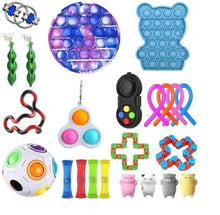 Release decompression toy set pinch music release decompression DIY squeeze dice pull rope magic cube toy