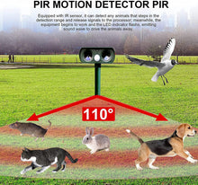 Reusable Batteries Ultrasonic Wave Mole Bird Repeller Portable PIR Motion Sensor Reject Animal Rodent Pest Solar Repellent