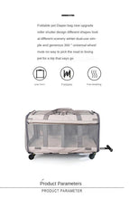 Customized pet trolley bag large space hatchback multi-cat carrying case cat bag portable breathable cat cage