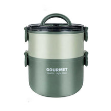 Eco-Friendly 1/2/3 layer bento box leakproof compartment food container 304 stainless steel lunch box